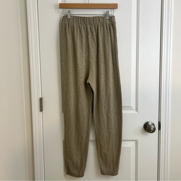 Free People Beach Culver City Pleated Sweatpants Joggers Taupe Green Gray Size S - Picture 4 of 13